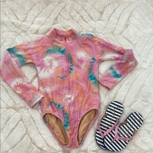 Kids Tie-Dye One Piece Swimsuit